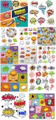 Set-of-comics-and-explosion-bubbles,-colored-with-text1.jpg