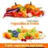 Фон со свежими овощами и фруктами