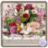 Прекрасный цветочный скрап-комплект - Постель из роз