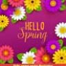 Привет весна векторные иллюстрации, счастливый женский день, 8 Марта, весенний цветок