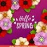 Привет весна векторные иллюстрации, счастливый женский день, 8 Марта, весенний цветок