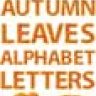 Английский алфавит с осенними листьями