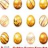 Набор золотых пасхальных яиц