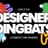 Шрифт - Designer Dingbats (120 shapes)