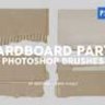 37 поврежденных деталей из картона штамп кисти Фотошоп