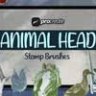 Кисти для штампов с головами животных Procreate