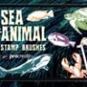 Морские животные штамп кисти Procreate