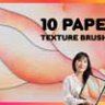 10 кистей для текстуры бумаги Procreate