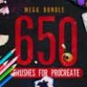 650 мега-комплект кистей для Procreate