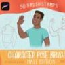 50 набор кистей поз мужского персонажа для Photoshop и Procreate