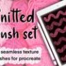 Вязаные бесшовные текстурные кисти для Procreate