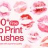 100+ отпечаток губ кисти для Photoshop